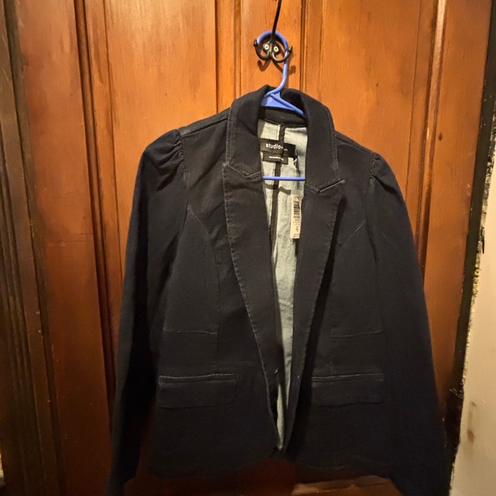 torrid Dark Blue Denim Blazer Jacket